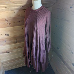 Free People Burnt Orange "Sweet Rose" Tunic Dress